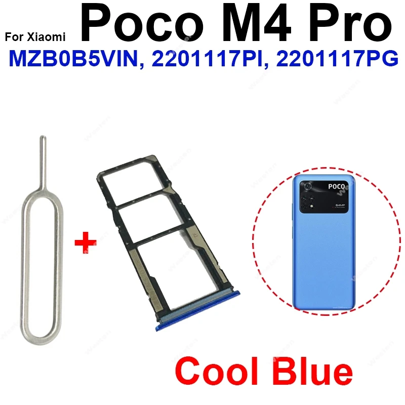 Sim Card Tray Adapter Socket For Xiaomi Mi Pocophone M4 M4 Pro 4G 5G SIM Card Slot  Memory Card Reader Holder Spare Parts