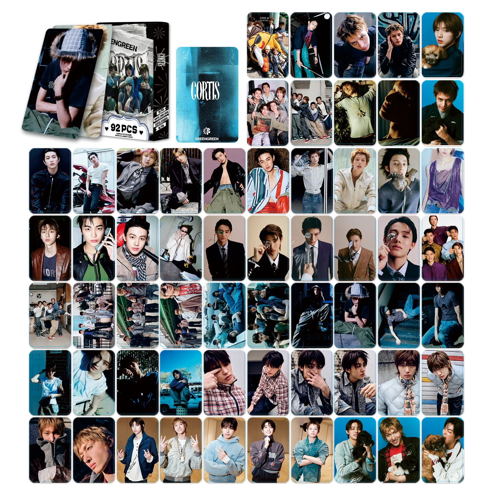 2026 New Arrival 92Pcs CORTIS GREENGREEN Photocard Lomo Cards Stickers Kpop Fans Gift Box - view 3