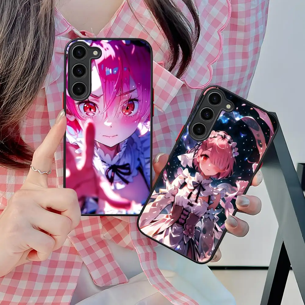ReZero Ram Waifu Phone Case for Samsung Galaxy S26 S25 S24 S23 S22 S21 Plus FE Ultra Skin Feel Shockproof Cover