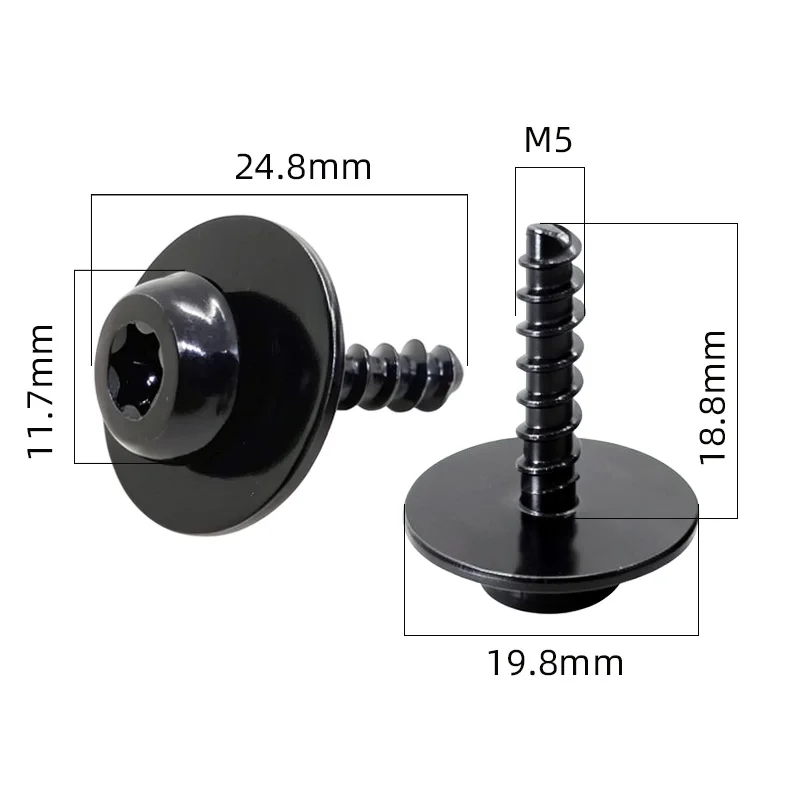 Car Under Engine Shield Air Dam Deflector Torx Screw Bolt M5 Pan Head Sems Tapping Screw Bolts For Ford Focus W702413S307