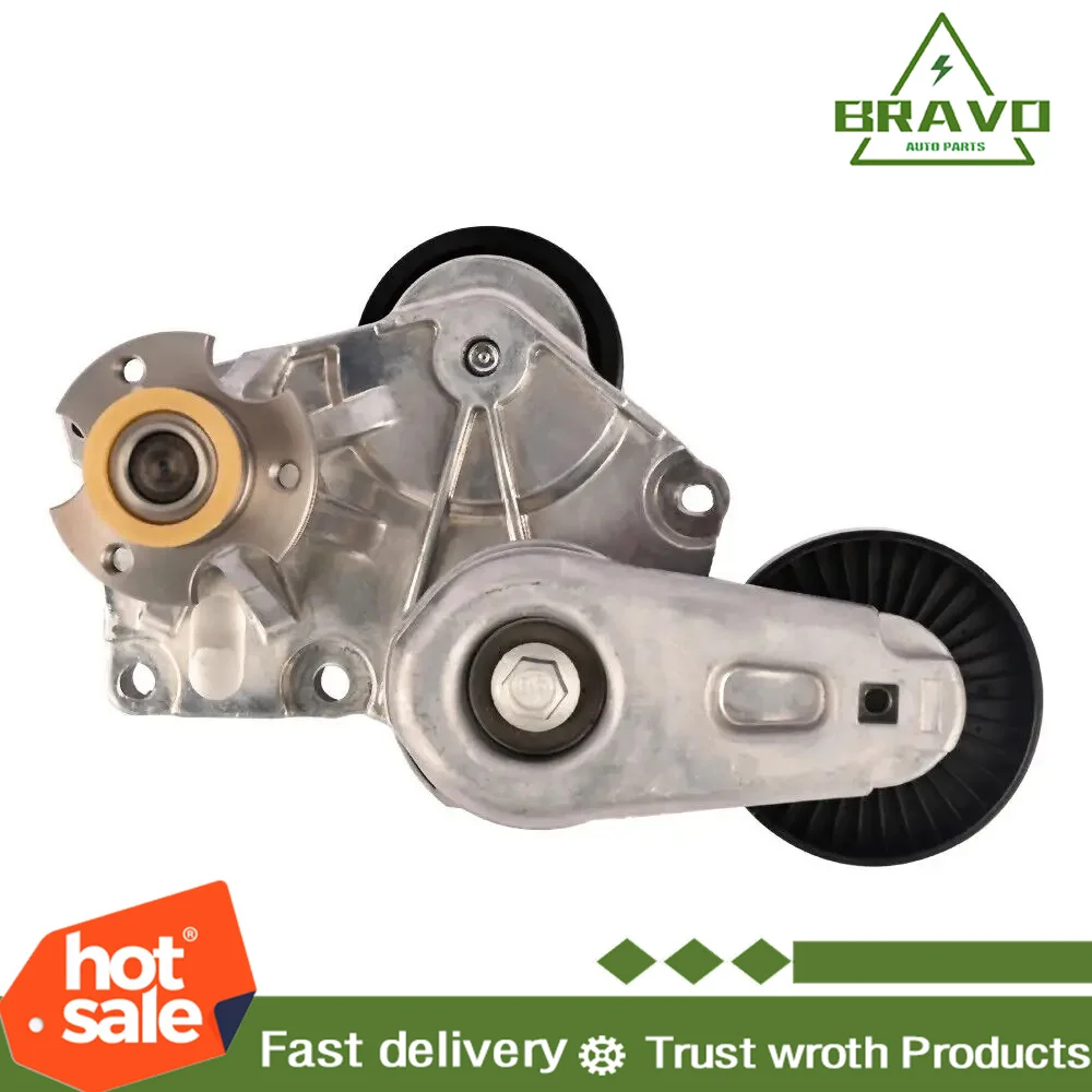 New Drive Belt Tensioner Bracket with Idler and Bearning Fan Fit for Land Rover Range Rover Sport LR4 LR035556