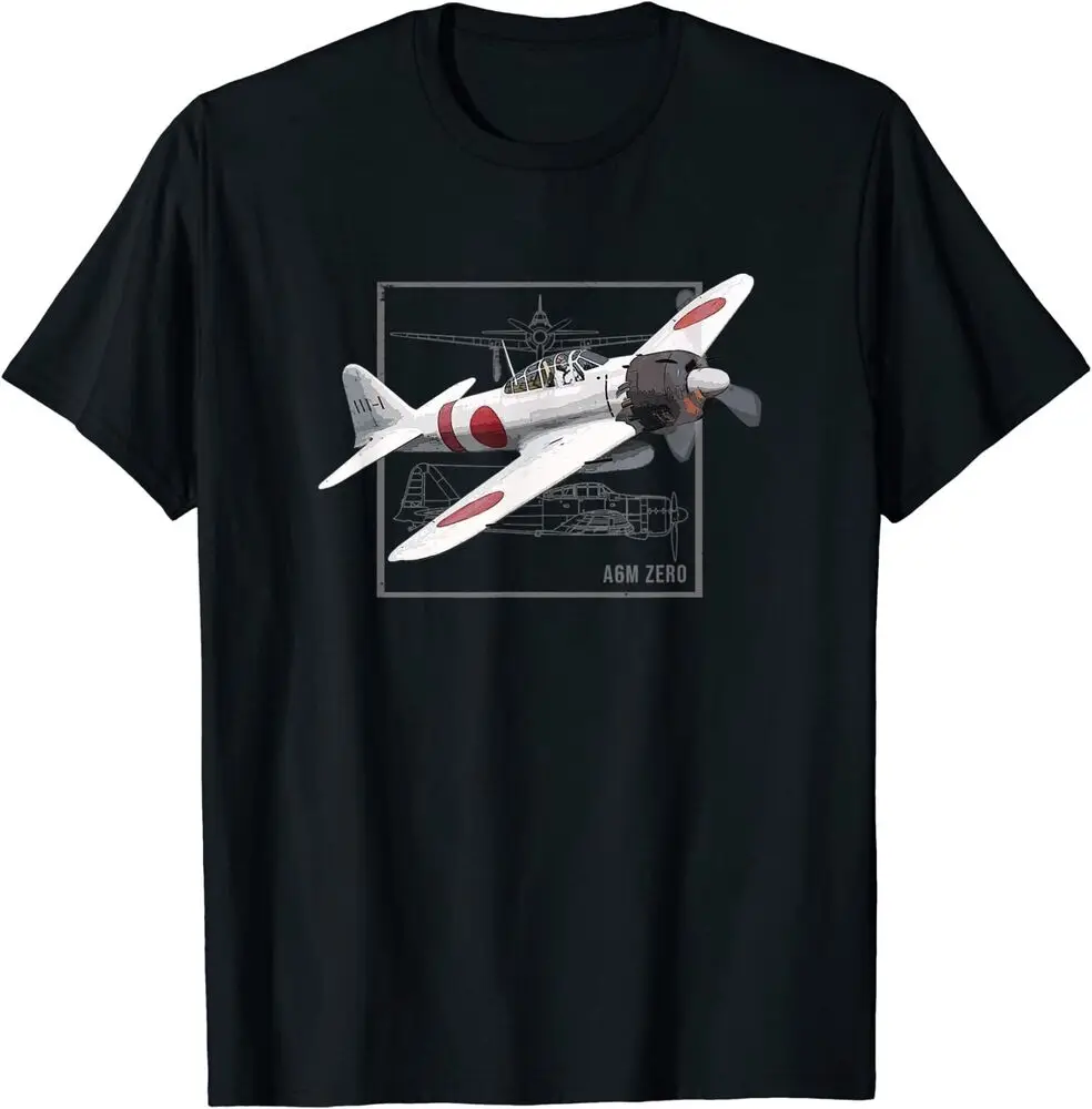 A6M Zero - Japanese WW2 Fighter Planes Tee T-Shirt Anime Graphic T-shirts For Men Clothing Women Short Sleeve Tees Unisex Summer