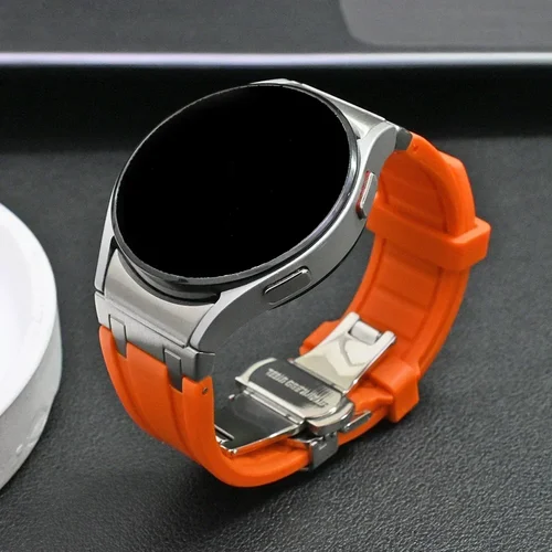 Imagen 2 del producto Correa de silicona para Samsung Galaxy Watch 7, 40mm, 44mm, 6, 4, clásico, 46, 47mm, 42, 43mm, 5 pro, 45mm, sin huecos, pulsera deportiva para hombre