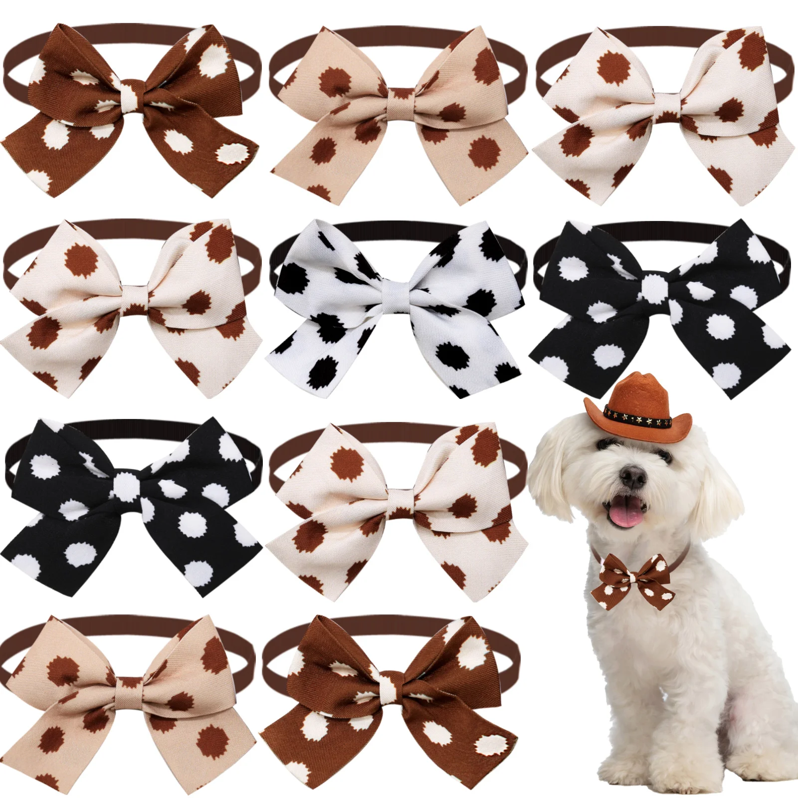 

20/40PCS New Adjustable Dog Bow Ties Mixed Colors Pet Dog Collars Puppy Bowties Small Cat Ties For Dogs Grooming Accessories