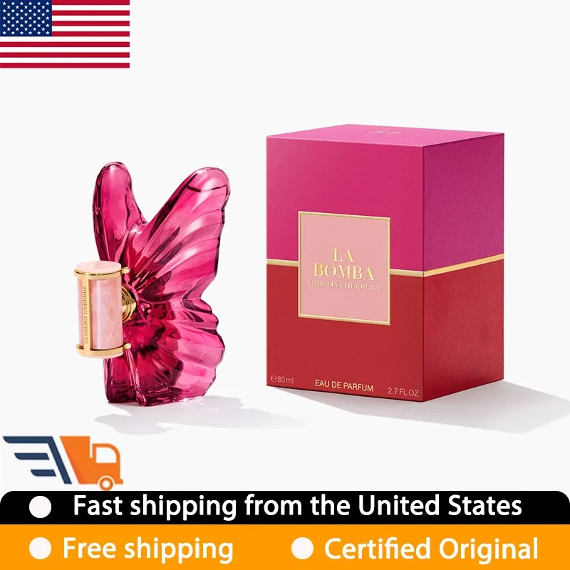 Carolina Herrera La Bomba Eau de Parfum 80 ML Original Perfumes Lasting Oriental Floral Pheromone Perfume Makeup 2.7 Ounce