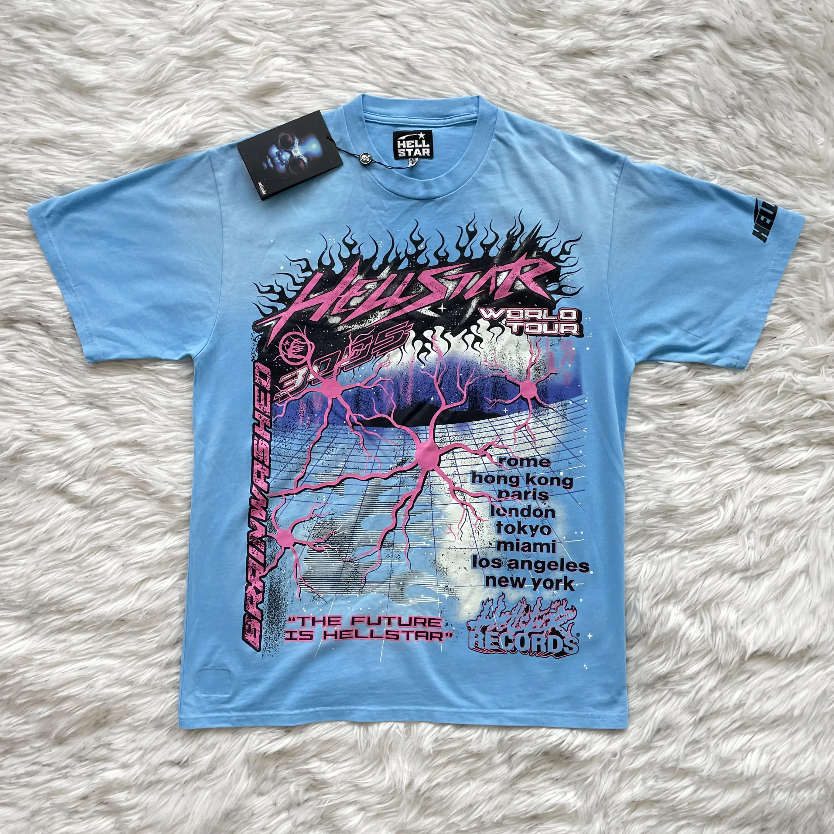 Future Short Sleeve T-Shirt American High Street Trend Youth Summer round Neck Print Cartoon Anime Standard Fit Male T-Shirt