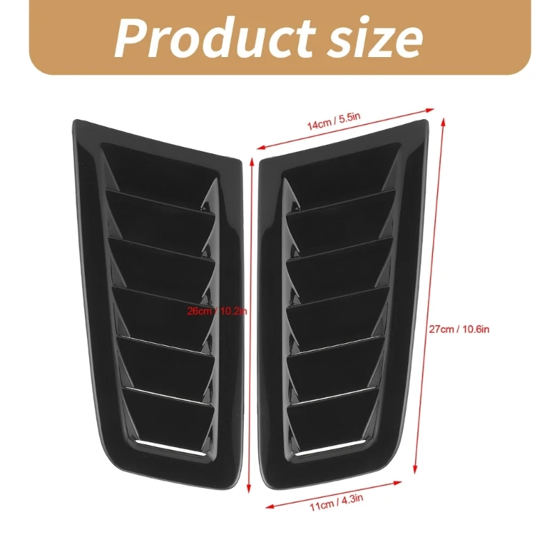 Engine Hood Vent Air Flows Cover Optimizes Air Circulation Car Exterior Part For MK2, Enhances Cooling & Performances 2x