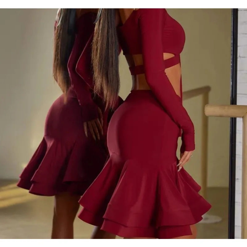 Latin Dance Dress for Girls Dance Sportswear New in Dresses Latin Competition Dress Women Latin Dance Dress 2025 Costume Women