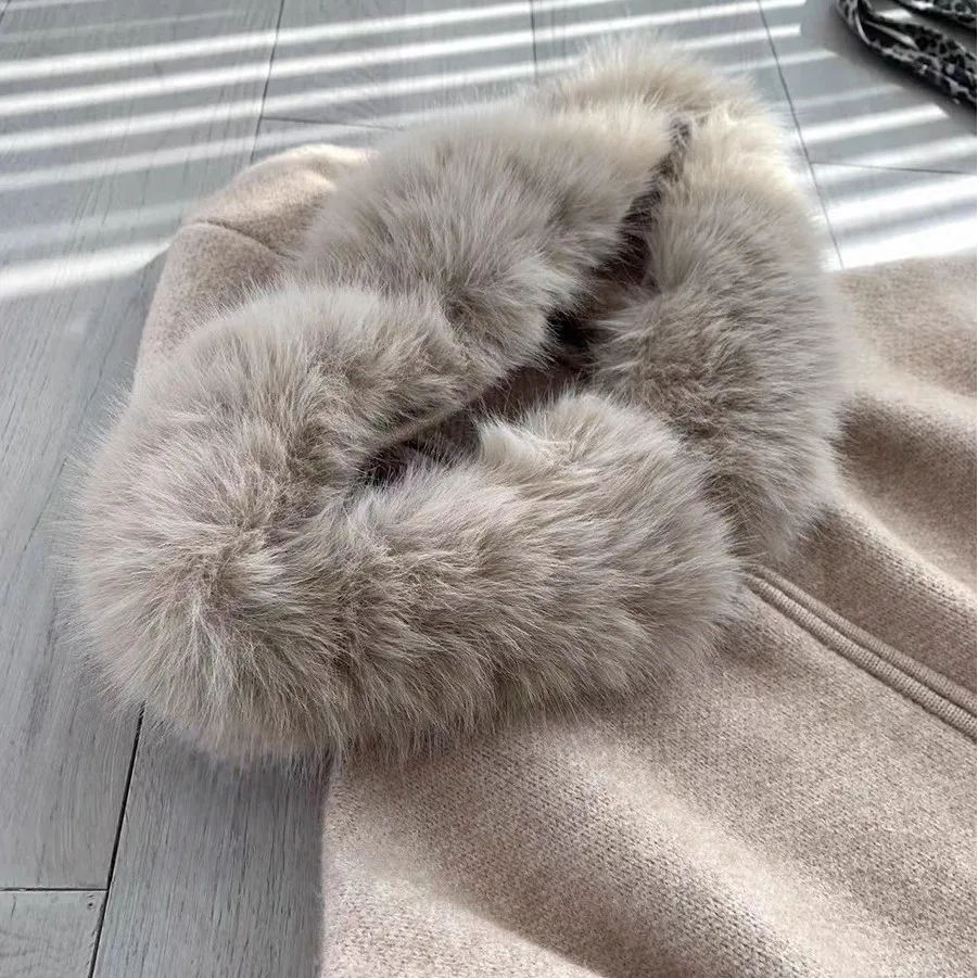 سترة صوفية كبيرة الحجم للنساء، أحدث سترة خريف/شتاء فضفاضة مناسبة للتخسيس لعام 2025 #4