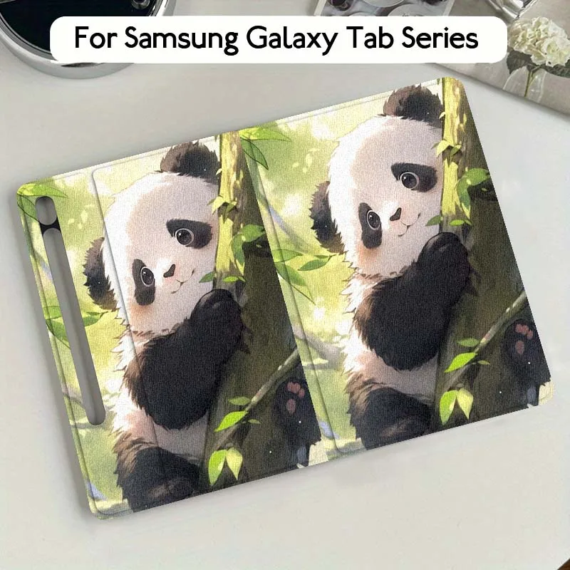 

Panda Art Cartoon Cute For Samsung Galaxy Tab S9 S10 S6 S7 S8 FE Plus Lite Inch Foldable Cover Tablet Case