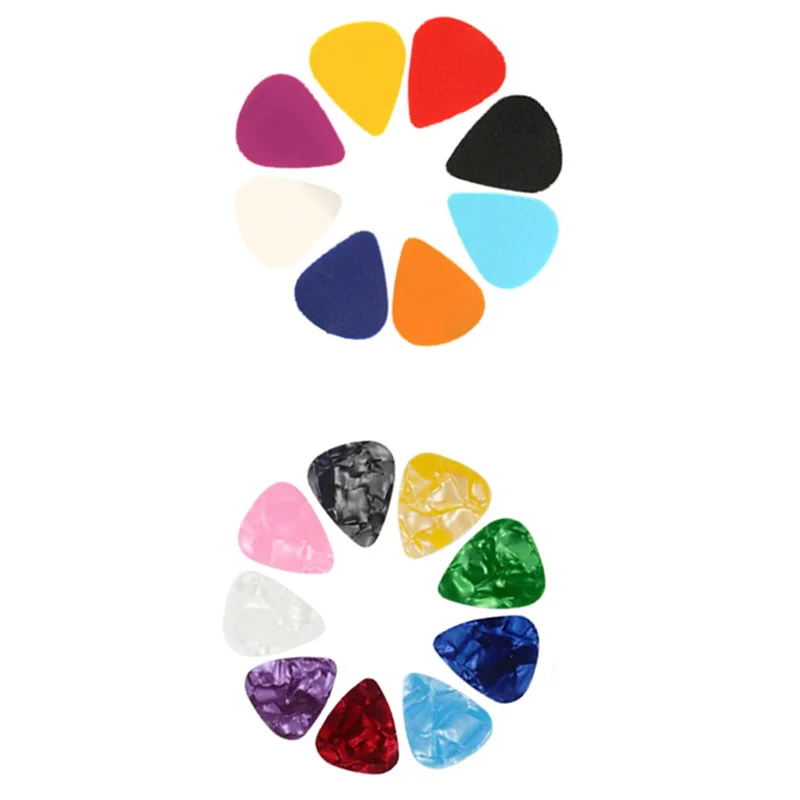 

30Pcs Guitar Picks Plectrums Celluloid Guitar Picks Universal Pick 0.46 0.71 0.96Mm Colorful Comfortable Feel A