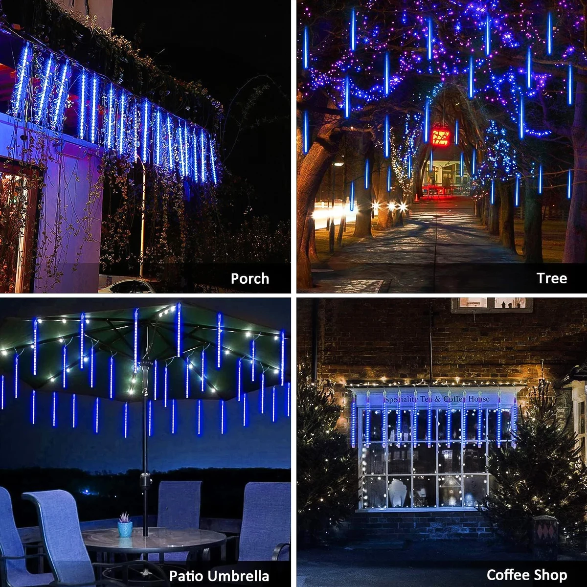 30/45CM Solar Meteor Shower Lights Waterproof LED Ambient Lights Outdoor Hanging Decoration Lighting for Tree Party Christmas