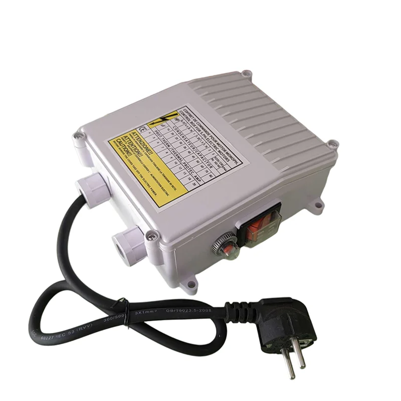 Stainless Steel Deep Well Pump - External Capacitor Box 0.37-2.2KW Single Phase Controller Junction Case