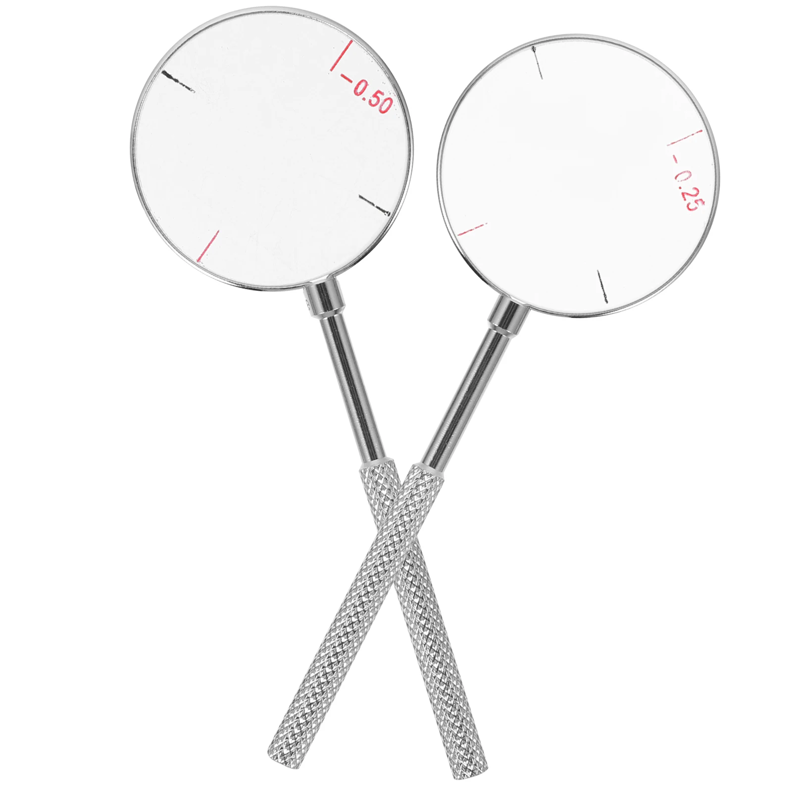 

2 Pcs Cross Cylinder Lens Vision Test Tool Diopters Optical Instruments for Optometry Physical Teaching Aids Glass Copper