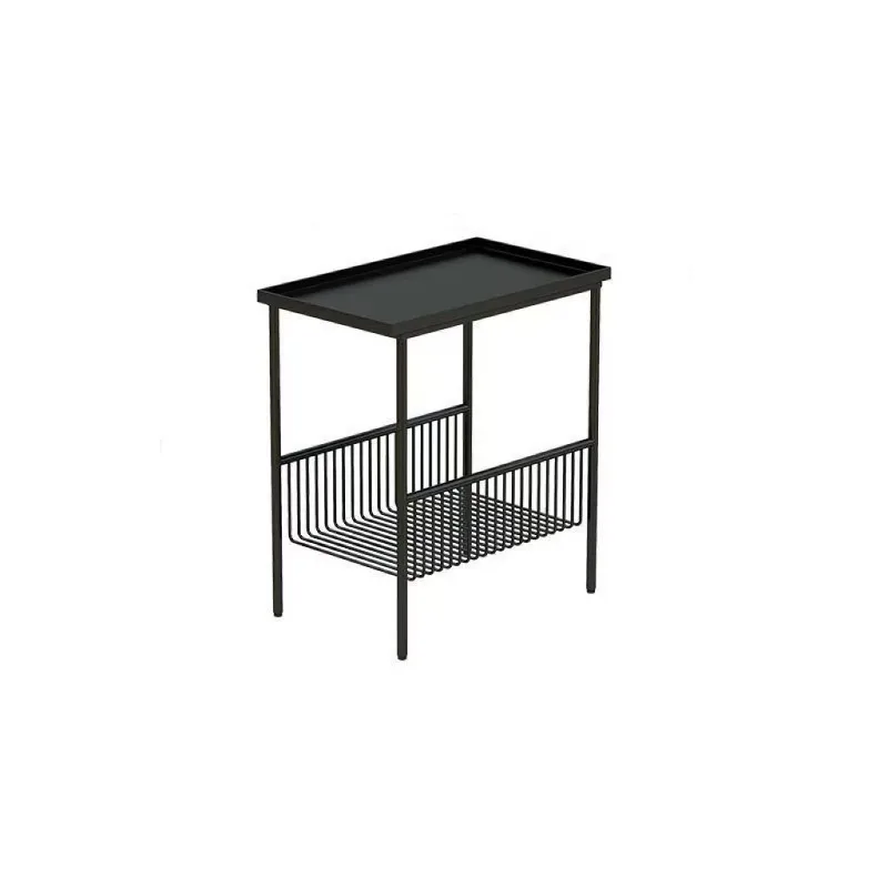 

Простой приставной столик для дивана, небольшой угловой столик из кованого железа для гостиной, минималистичный журнальный столик для маленькой квартиры, приставной столик для узких пространств, прикроватный столик.