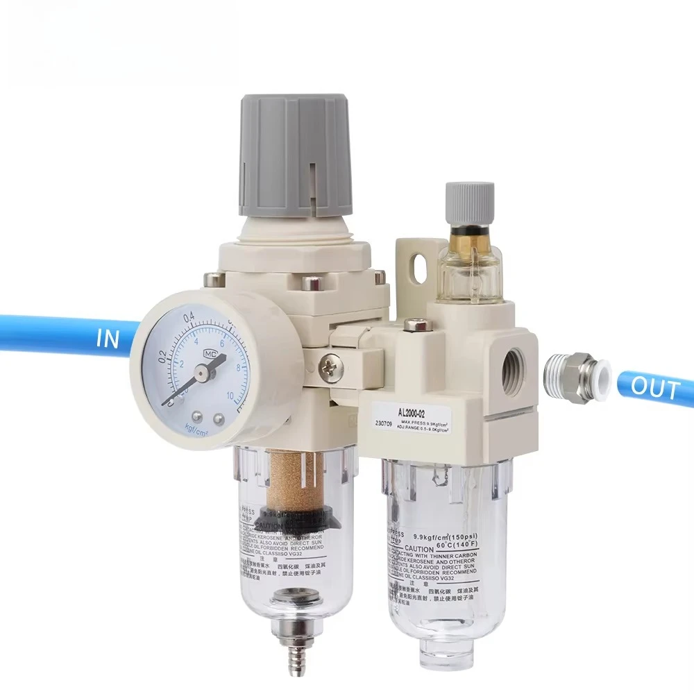 AC2010-02 Filter Regulator SMC Two Component Air FRL Preparation Unit G Threaded Fitting Pneumatic Accessories 1 Year