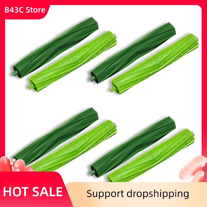 

B43C 4 Set Rubber Roller Brushes Replacement Parts Compatible With Irobot Roomba I7 I7+ I1 I1+ I6 I6+ I3 I3+ I4 I4+ I8 I8 E5