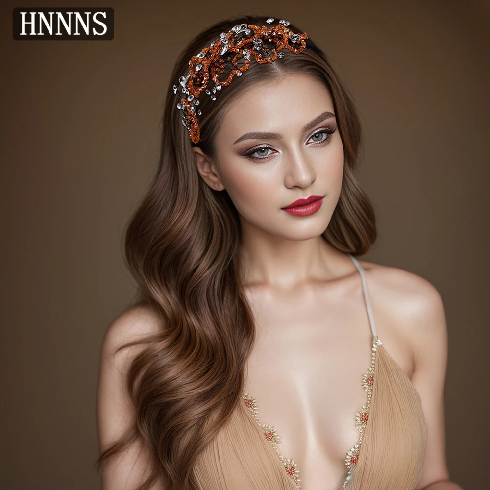 

TOPQUEEN Elegant Bridal Wedding Headbands Hand Woven Hollow Leaves Fashionable Ladies' Banquet Dance Hair Accessories YXA186