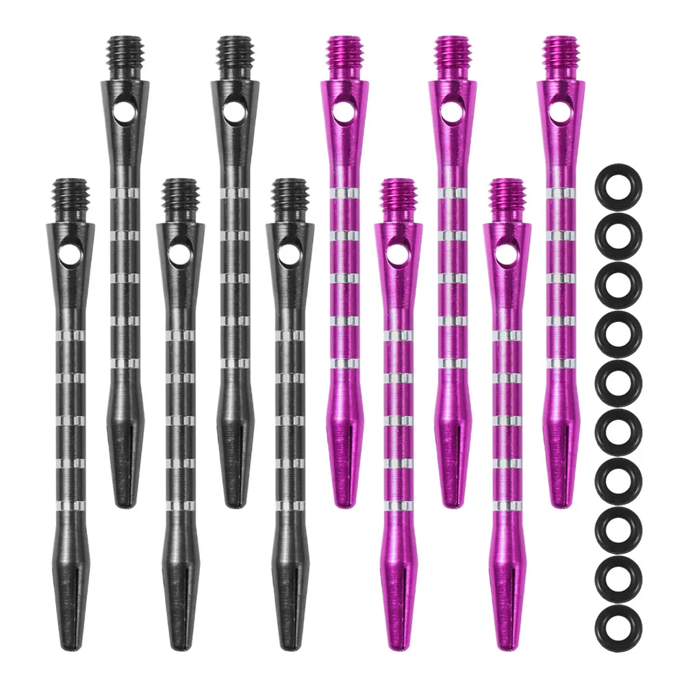 

10 Sets Aluminum Alloy Dart Shafts 2BA Thread Lightweight Durable Replacement Rods Non Slip Easy Control Practical Use Outdoor