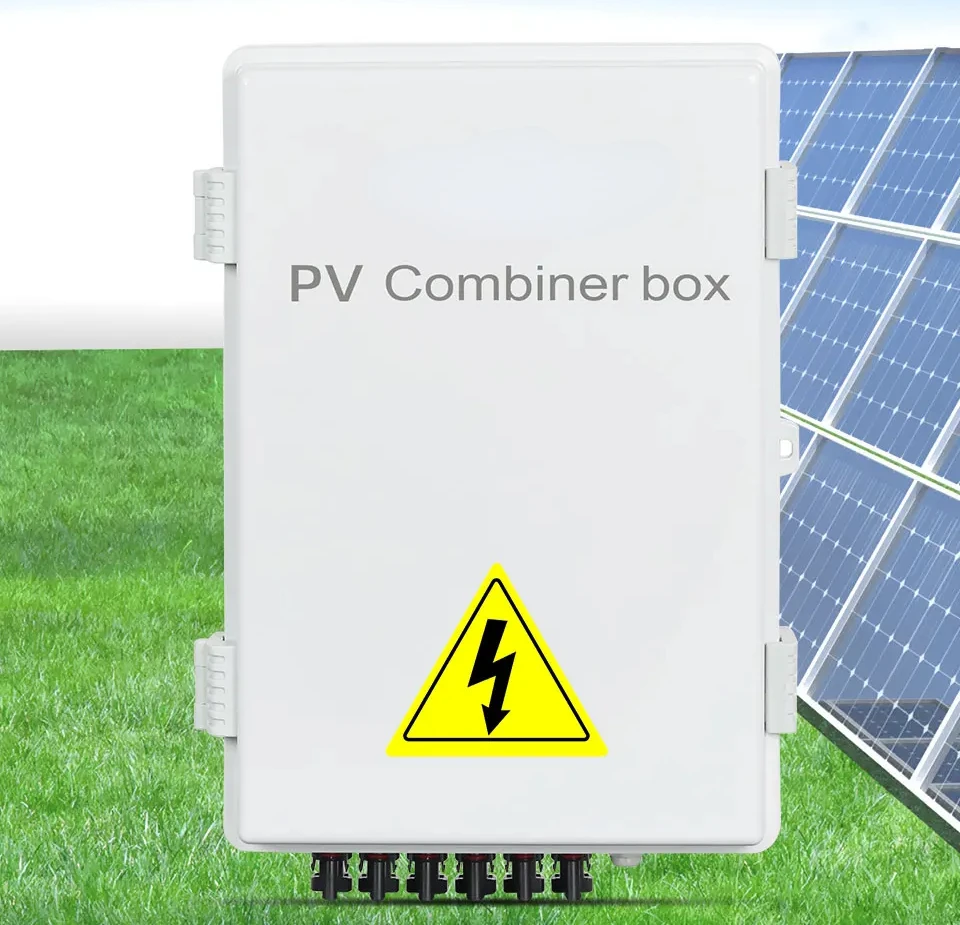 Solar PV Combiner Box With Lightning Protection 10A 6strings 1000V For Solar Panel 550V DC Circuit Breaker panel solar