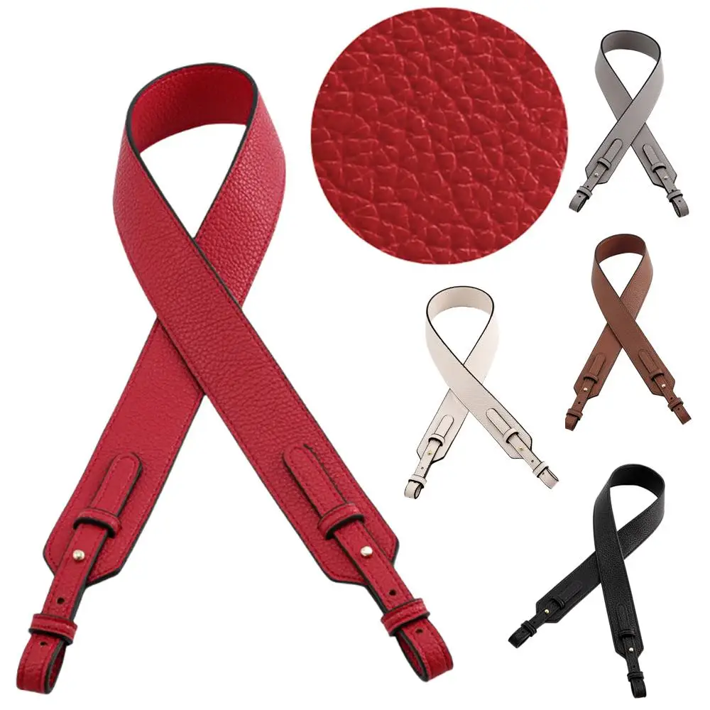 Litchi Pattern Leather Bags Strap Adjustable Replacement Crossbody Handle Strap For Handbag Women DIY Fashion Bag Accessories