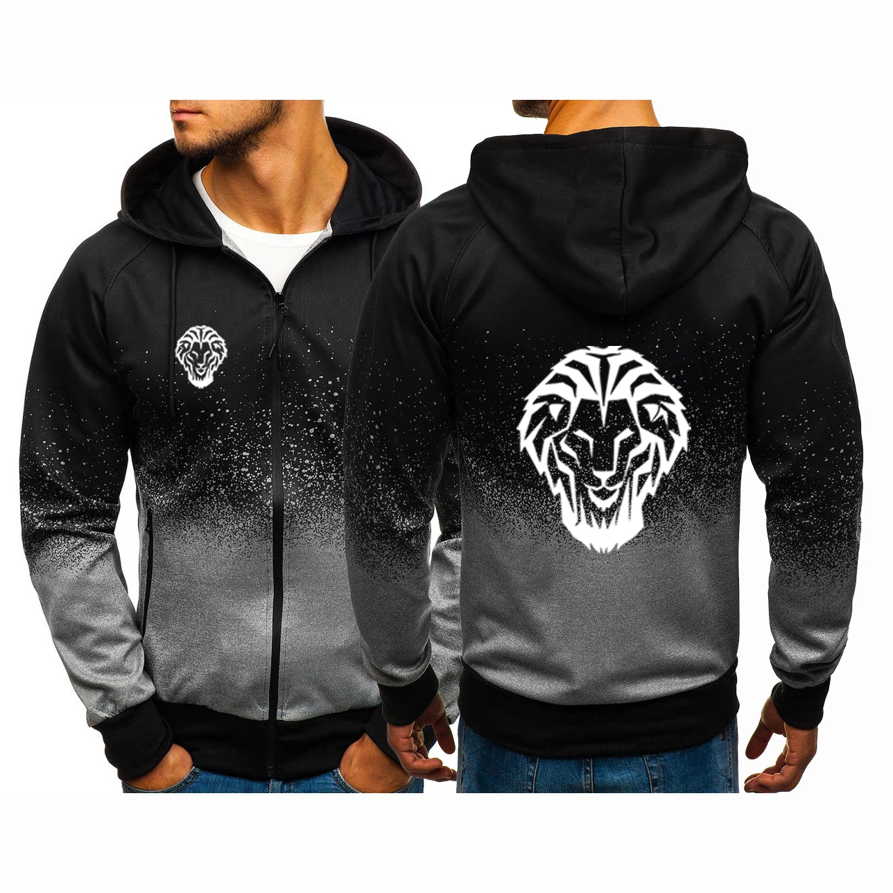 2025 primavera y otoño hombre Leon Athletic Club de Bilbao estampado Color degradado Chaqueta de algodón moda Popular abrigo cómodo