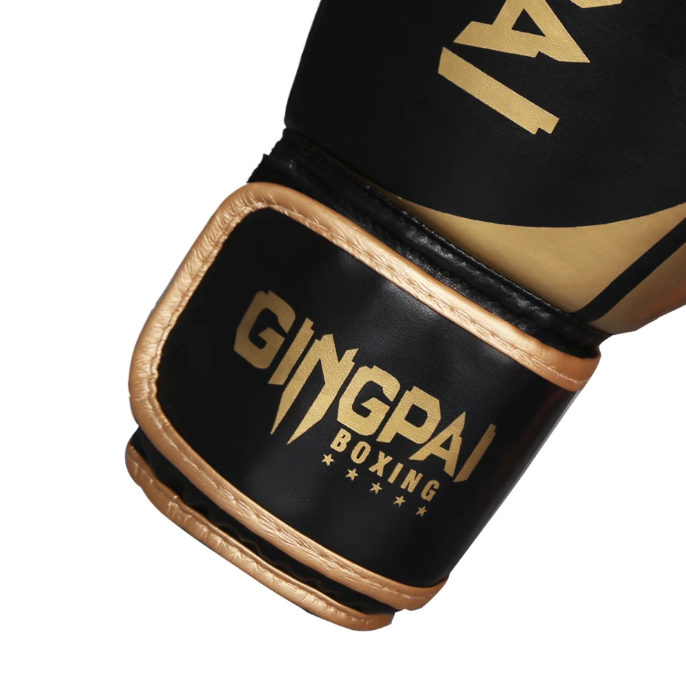 Luvas de Boxe para Crianças e Adultos, Luvas de Kickboxing Respiráveis, Combate Livre, Muay Thai, MMA, Respirável, Pouching, Preto, Dourado, 6oz, 8oz, 10oz, 12oz