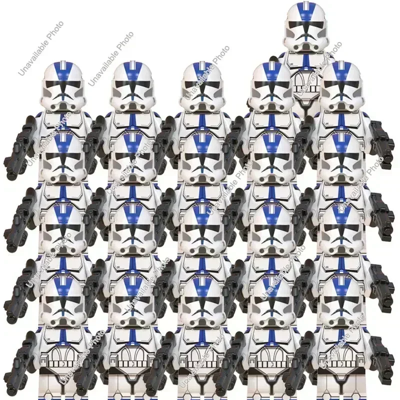 Hot Toys 21Pcs Clone Troopers Building Blocks Star Wars 501st Clone Legion Compatible Blocks Cody Rex Bricks Wars Figures Toys