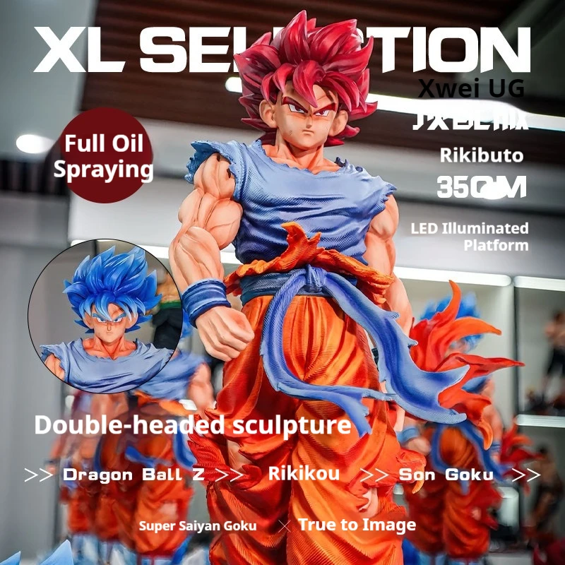 

Статуэтка Bandai Dragon Ball GT Unicorn Super Blue Goku GK со светодиодной подсветкой, модель-украшение, подарок для мужчин