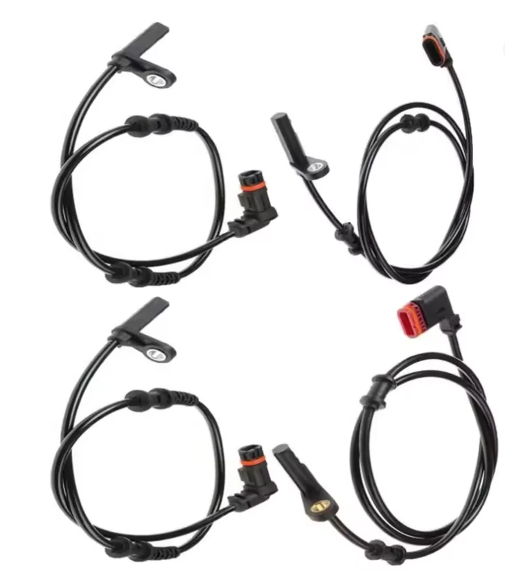 4Pcs ABS Wheel Speed Sensor A2035400417 A2035401317 A2035401417 For Mercedes‑Benz W203 C‑Class W209 CLK Front Rear Left Right