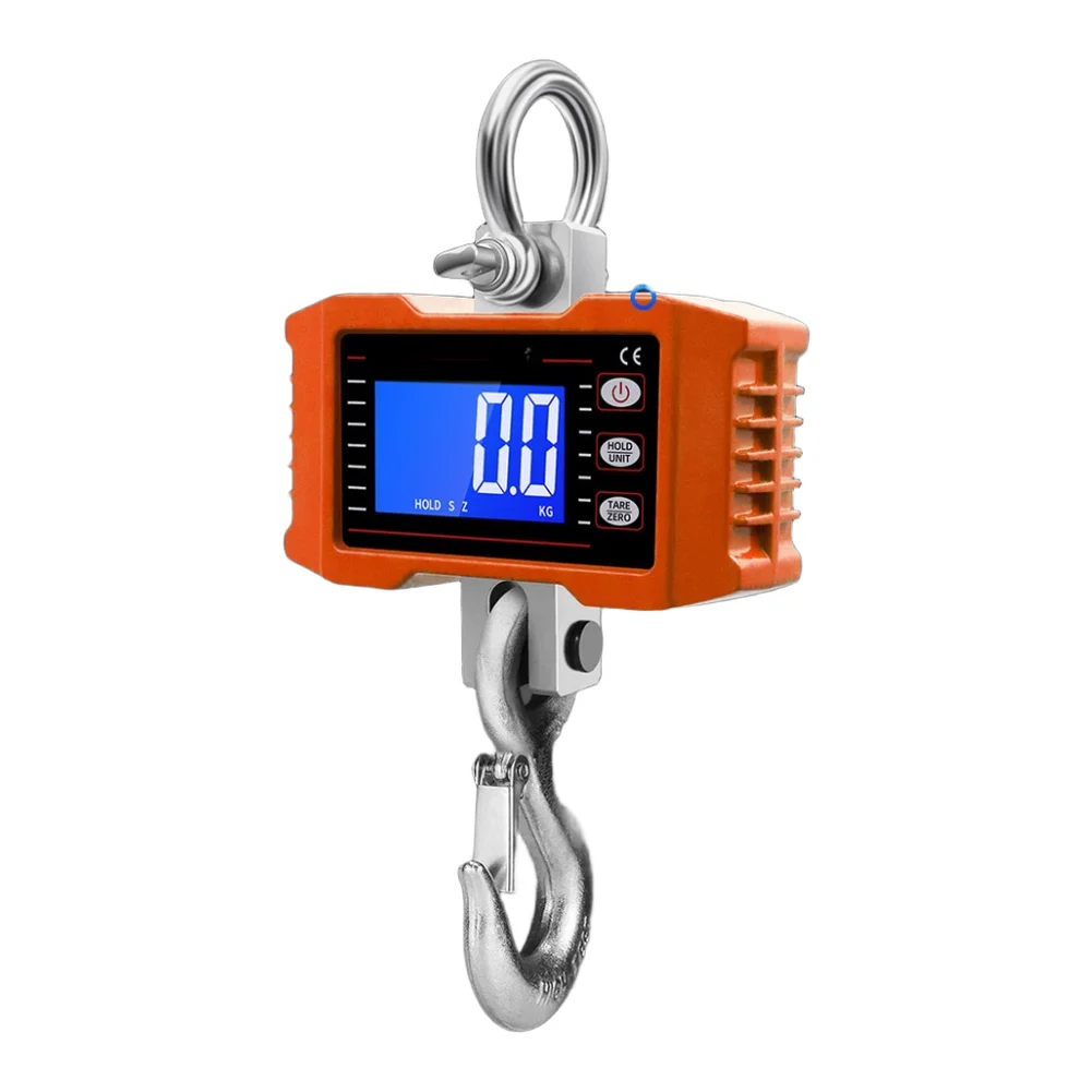 

Digital Crane Scale with 2204lb Capacity Backlit LCD Display and Easy Operation Panel for Accurate Industrial Weighing