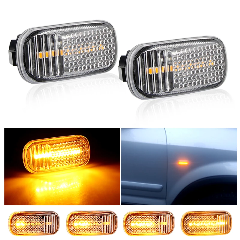 2PCS for Honda Stream S2000 AP1 AP2 for Acura Integra Type-R DC2 RSX DC5 NSX NA1 NA2 -Car Side Marker Light Dynamic Turn Signal