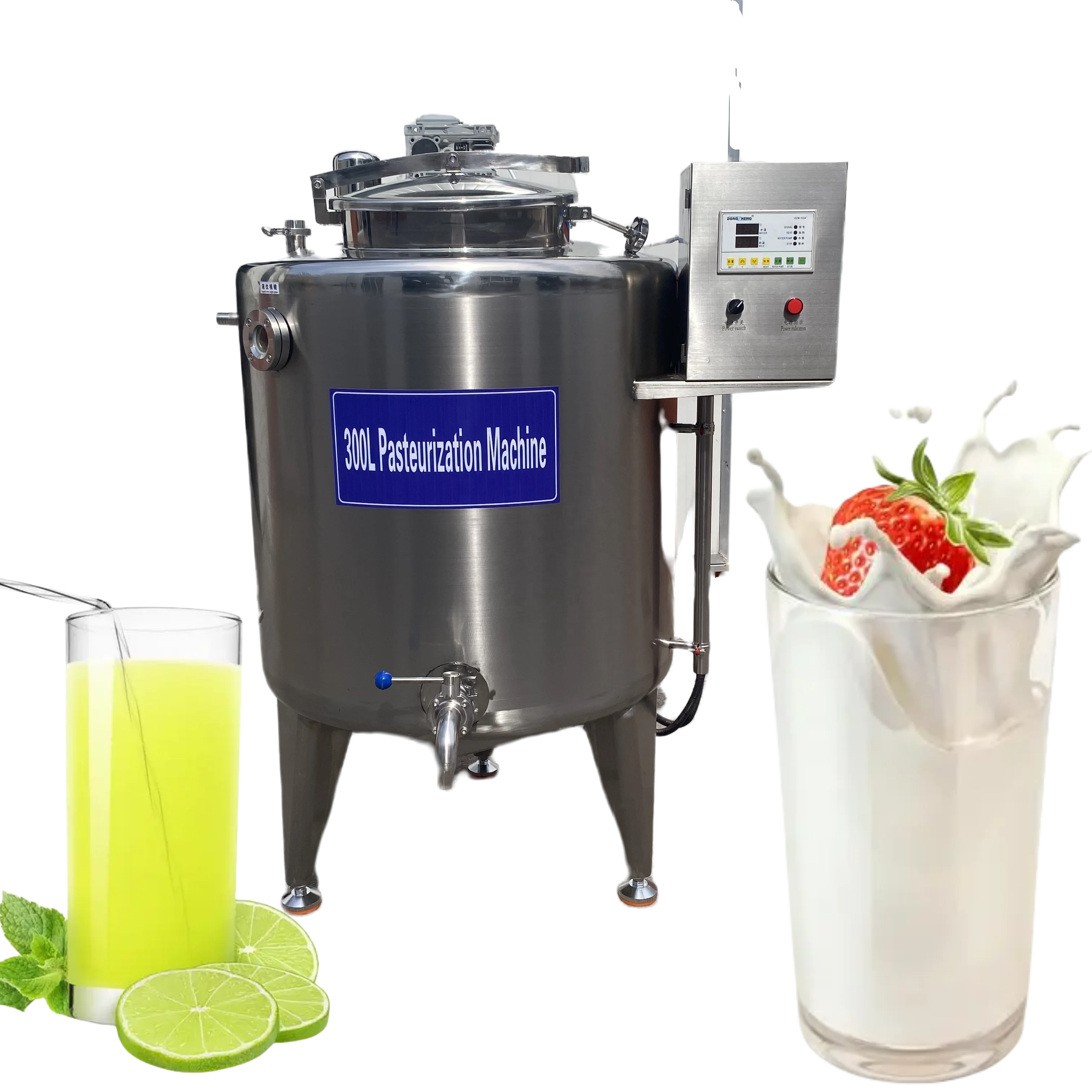 100 L 150L 200L 300L 1000L 500 Liter Pasteurizer Industrial Milk Pasteurizer Production Line