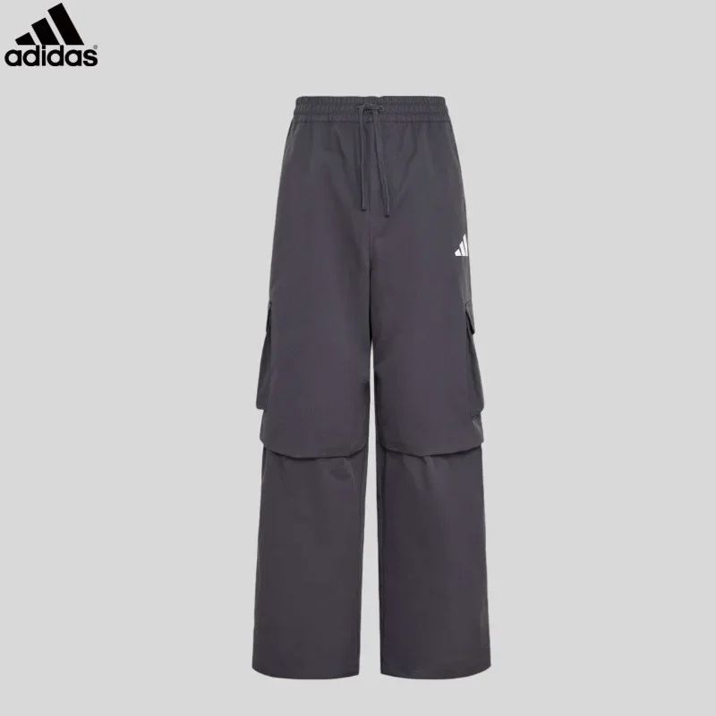 Adidas Unisex Autumn Winter Dri Fit for Men Women, Mid Rise Waist Zip Side Pockets Cargo Camping Casual Trousers KW0678