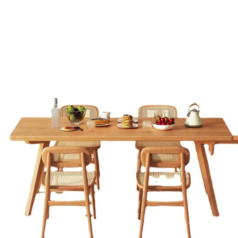 Nordic solid wood desk household rectangular simple dining table calligraphy table