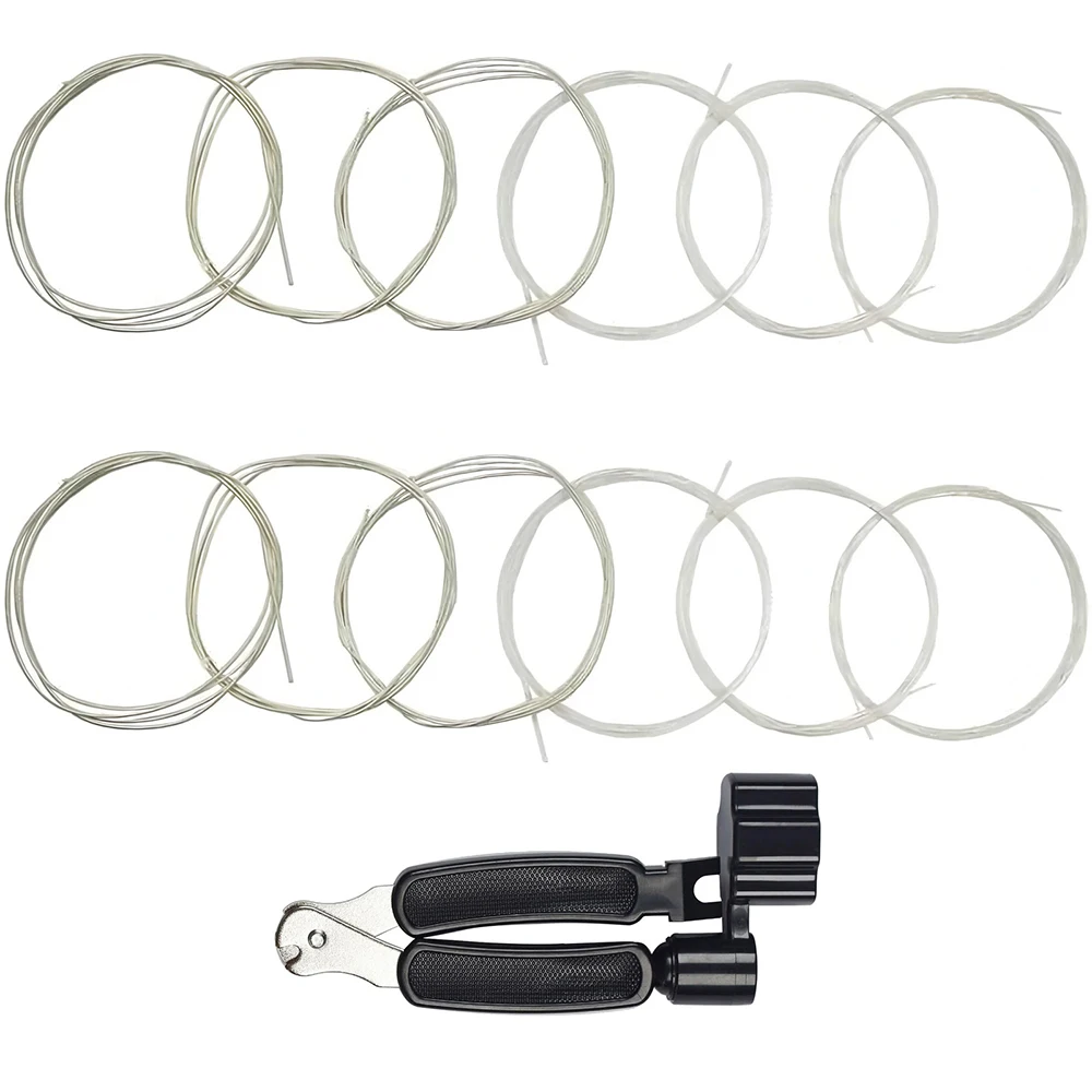 2 Sets Classical Guitar Nylon Strings with 3 In 1 String Changing Tool Winder Cutter Pin Puller for Beginners Players