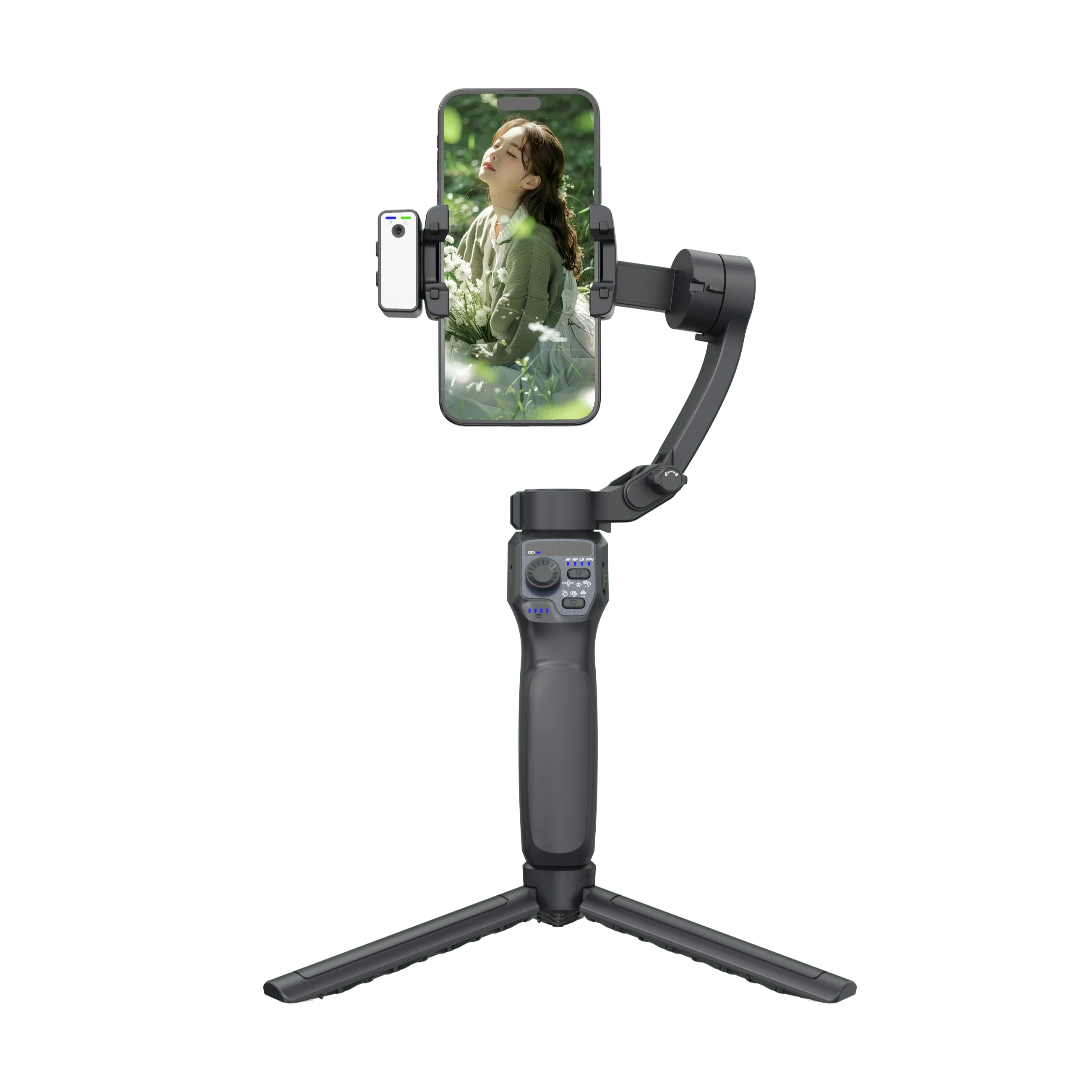

Factory Supply 360 AI Handheld Selfie Stick 3-axis Gimbal Stabilizer Long Lifetime Vlogging Smooth Mobile Action 3D Camera Mount