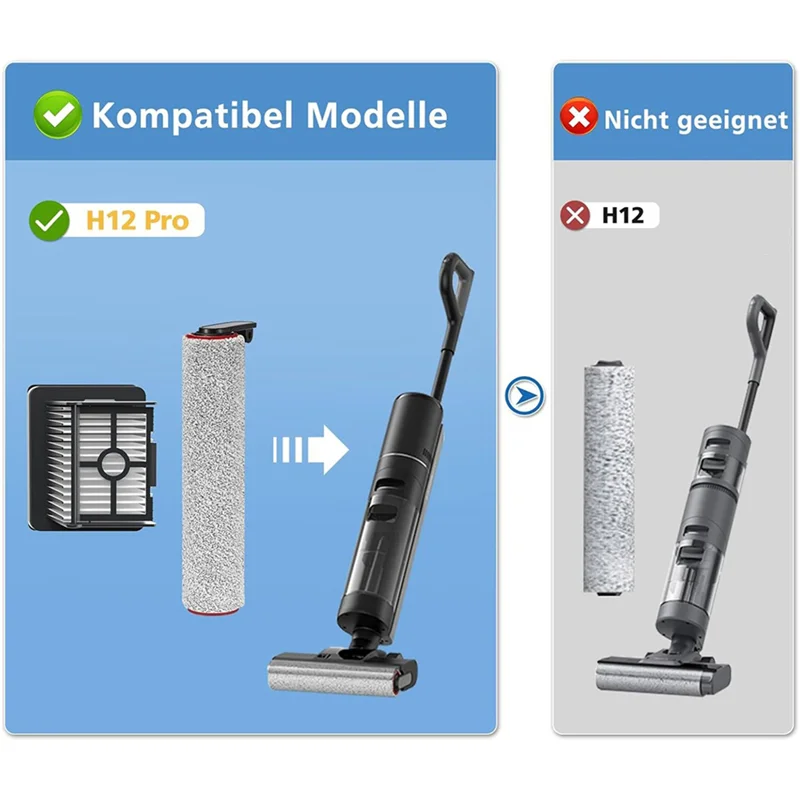

TKOH-2 Set Brush Roll And Hepa Filter For Dreame H12 Pro Wet Dry Vacuum Cleaner Replacement Parts