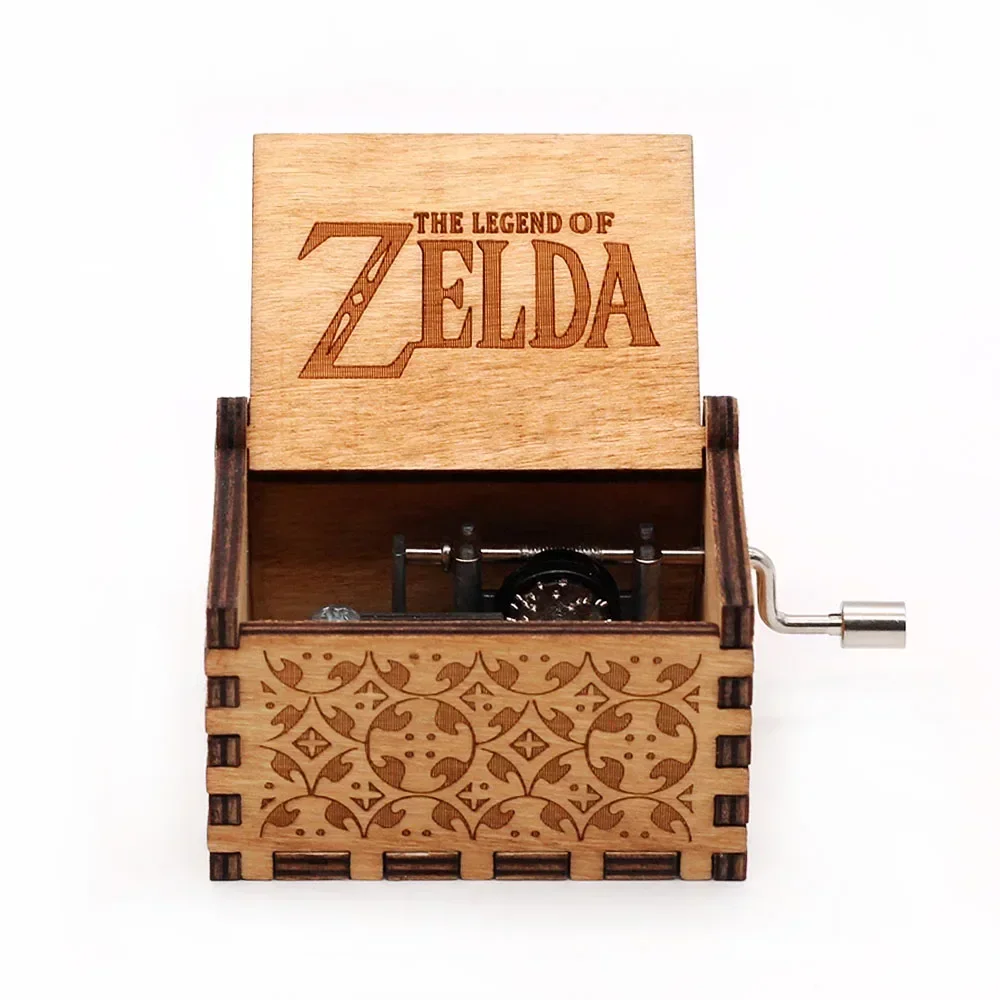 ==New Anime The Legend of Zelda DIY Creative Wooden Music Box Quality Hand-cranked Music Sky City Collection Hobby Toy Best Gift