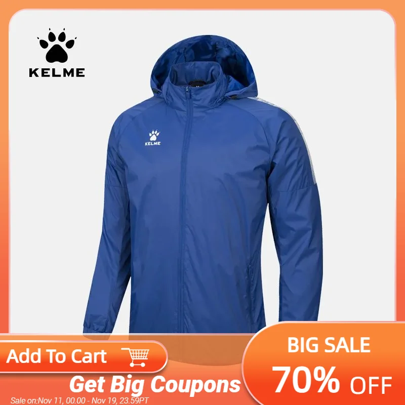 

Мужская спортивная куртка KELME, Женская ветрозащитная куртка с капюшоном, джоггеры, куртка на молнии для тренировок по футболу и бегу, Спортивный костюм мужской 3991555
