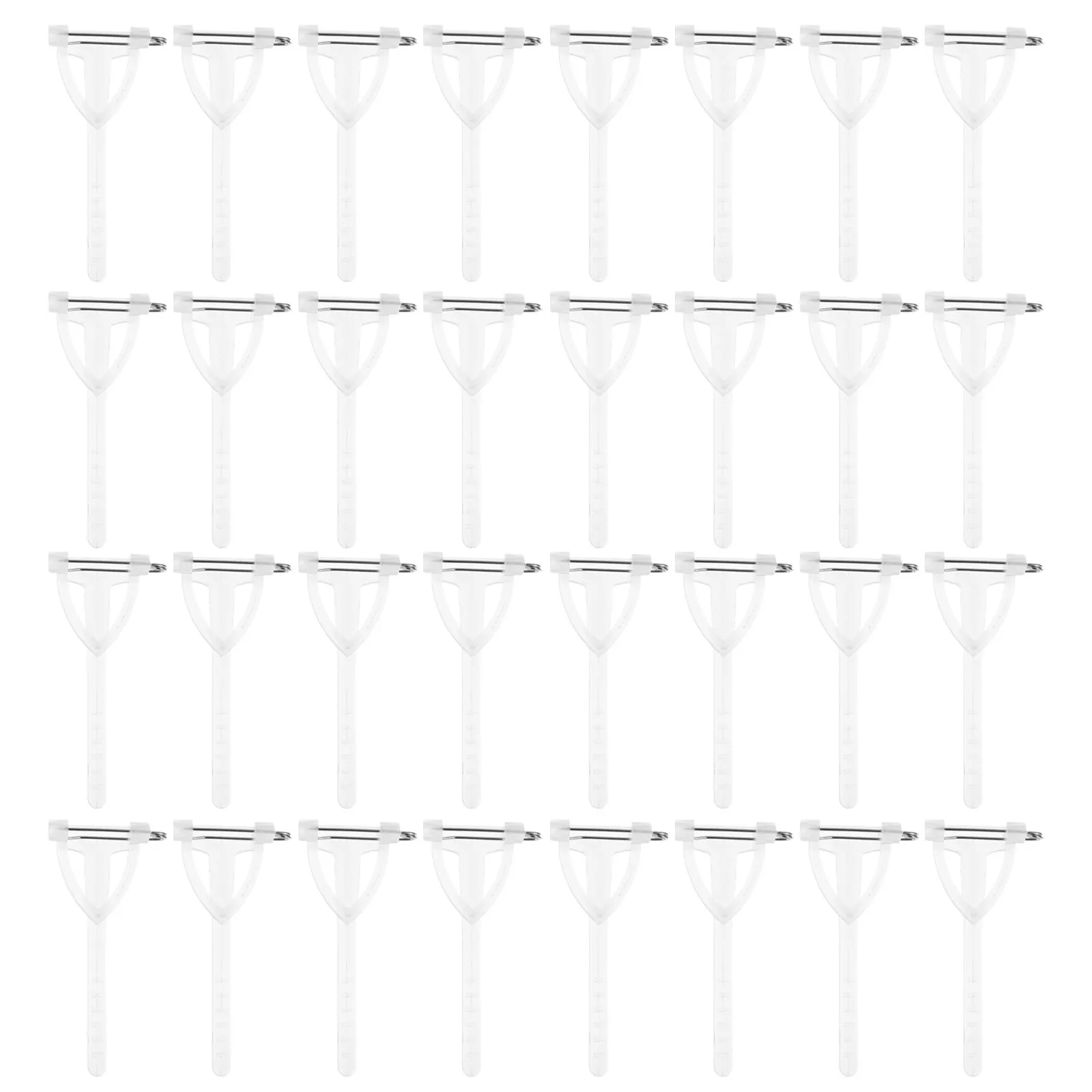 

180Pcs Boutonniere Pins Transparent Plastic Triangle Safety Clips for Wedding Bride Groom Corsage Accessories Floral Brooch