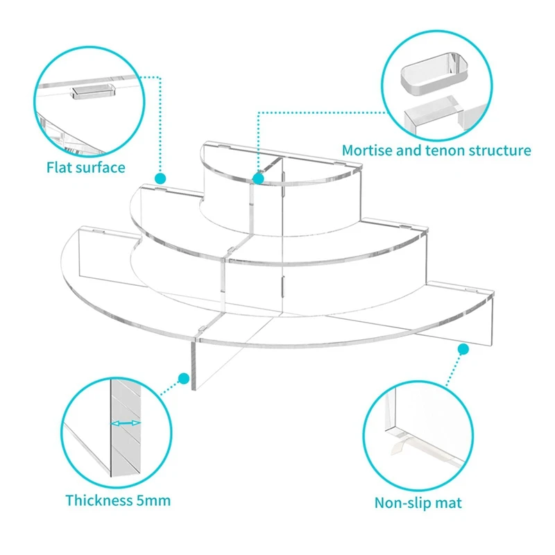 Acrylic Risers For Display Cupcake Display Stand For Dessert Clear Risers For Collectible Display