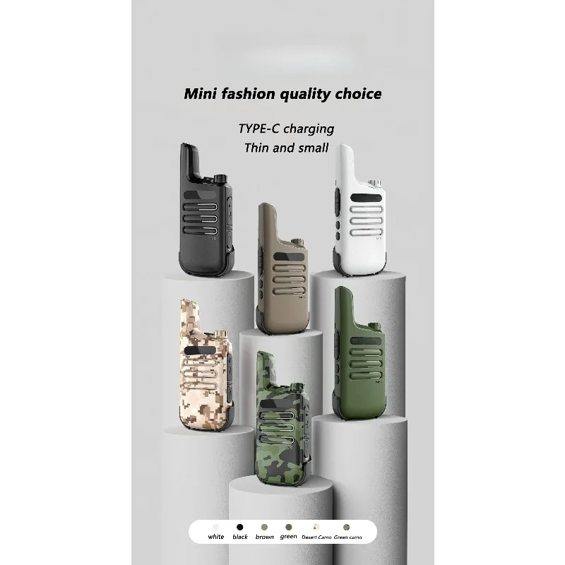 2pcs DK1 Walkie Talkie Kids Portable Ham Radio Comunicador UHF 400-480MHz Dual Band Two-way Radio HF Transceiver