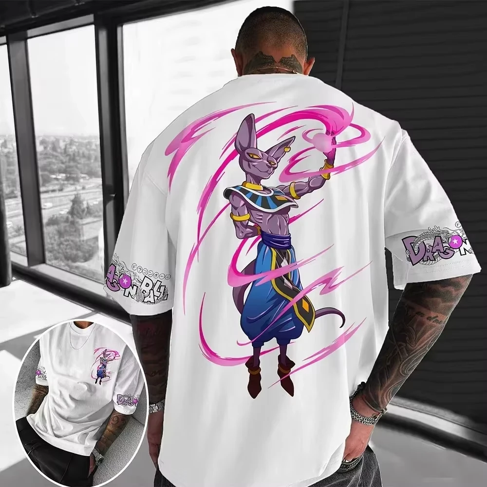 

Dragon Ball Goku Beerus Destruction God Street Style Top Loose Kids/Adults T-shirt Manga Japanese Print Suitable Top