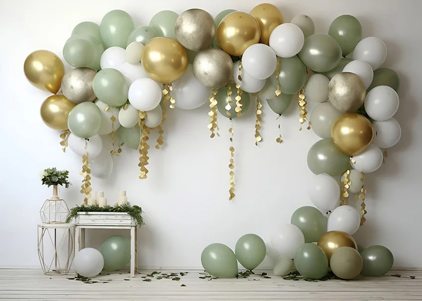 Mehofond Photography Backdrop Balloon Star Decor Kids Birthday Party Rainbow Carriage Flower Toy Bear Background Photo Studio