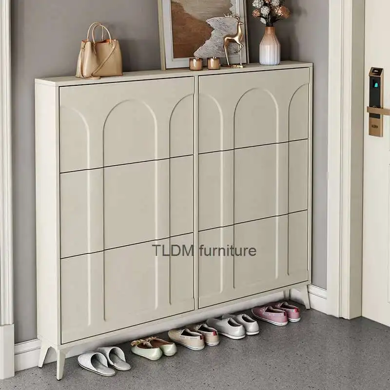 

Шкафы для обуви с деревянной полкой, минималистичный дизайн, сумки для хранения, шкафы для обуви в японском стиле, белая мебель для гостиной Schuhschrank