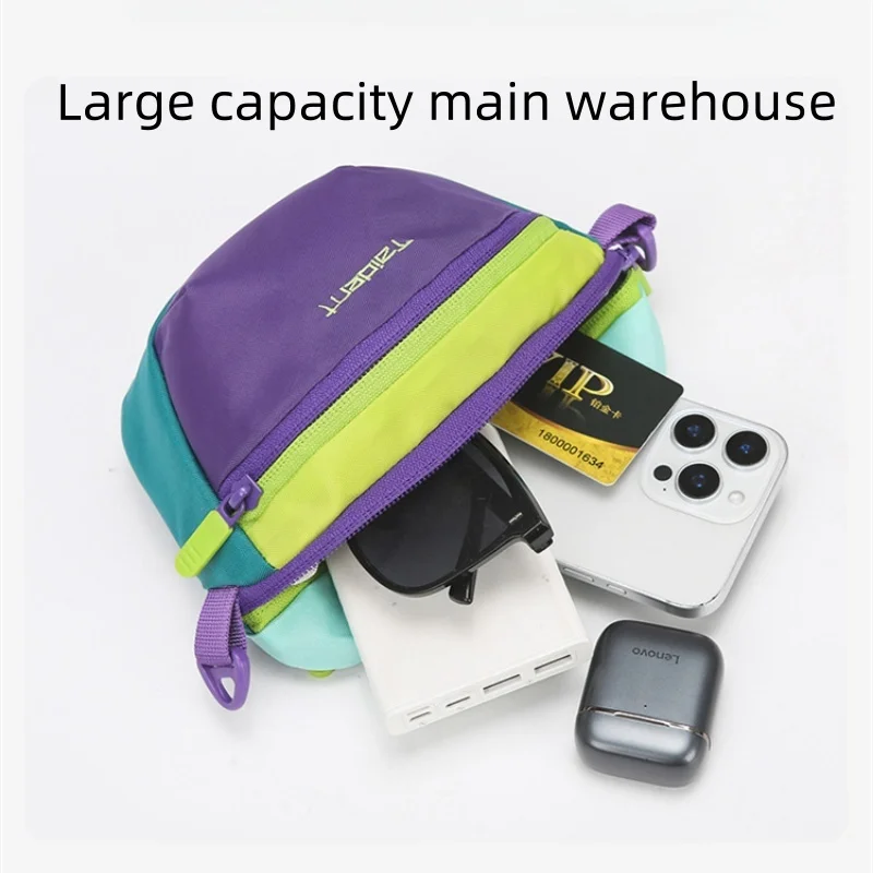 موضة الدوبامين حقيبة كتف الصدر مقاوم للماء المحمولة النايلون حقيبة كروسبودي الرياضة سعة كبيرة تشغيل حقيبة بحزام السفر في الهواء الطلق