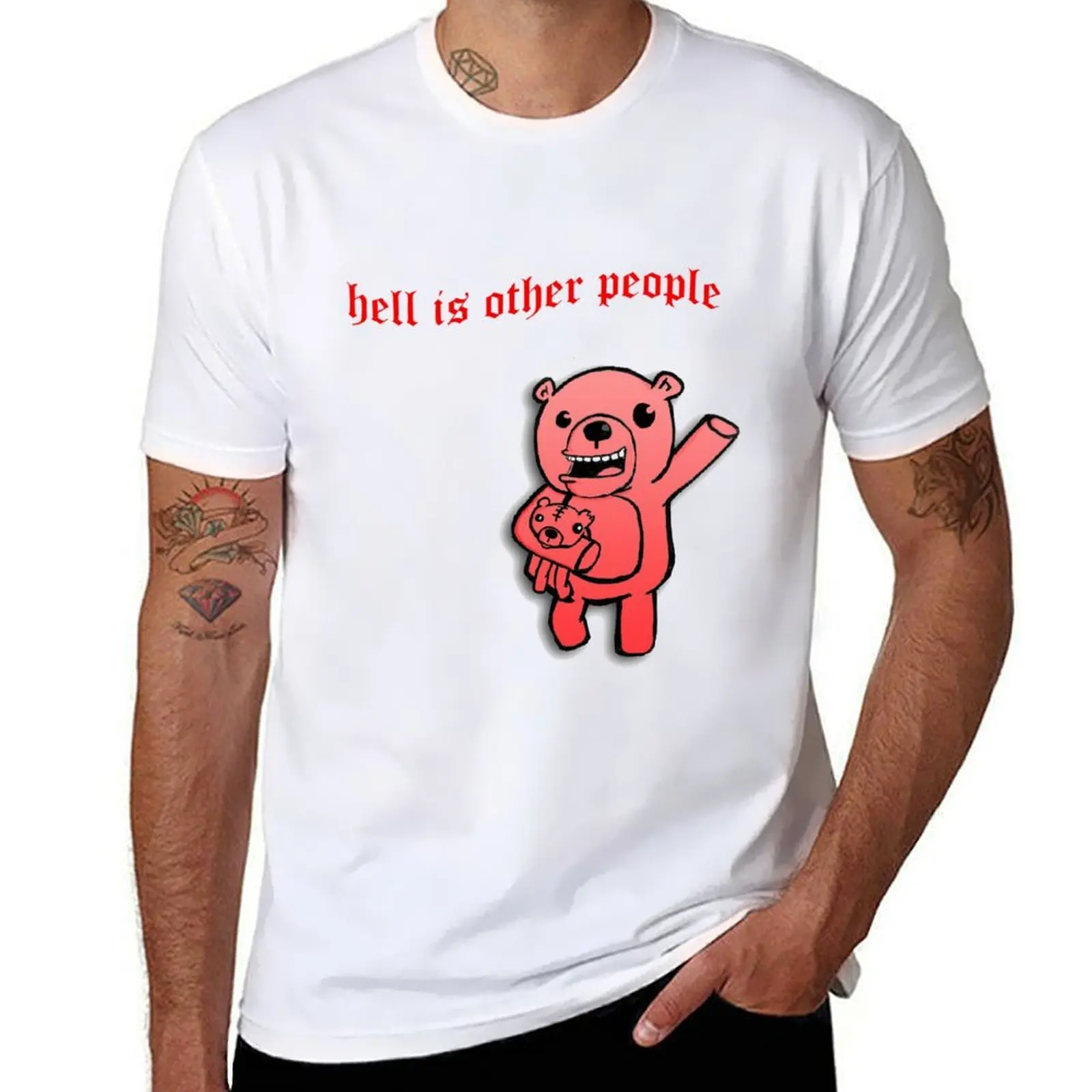 

t fit t for for is casual other T-Shirt shirts anime people men man hell man slim tshirt shirts