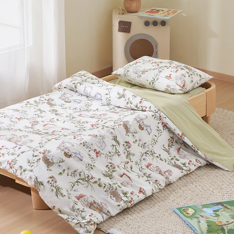 

Детский комплект постельного белья для сна, 3 шт., пододеяльник из 100 процентов хлопка 120x150 см, коврик 60x135 см, наволочка 30x50 см для детского сада