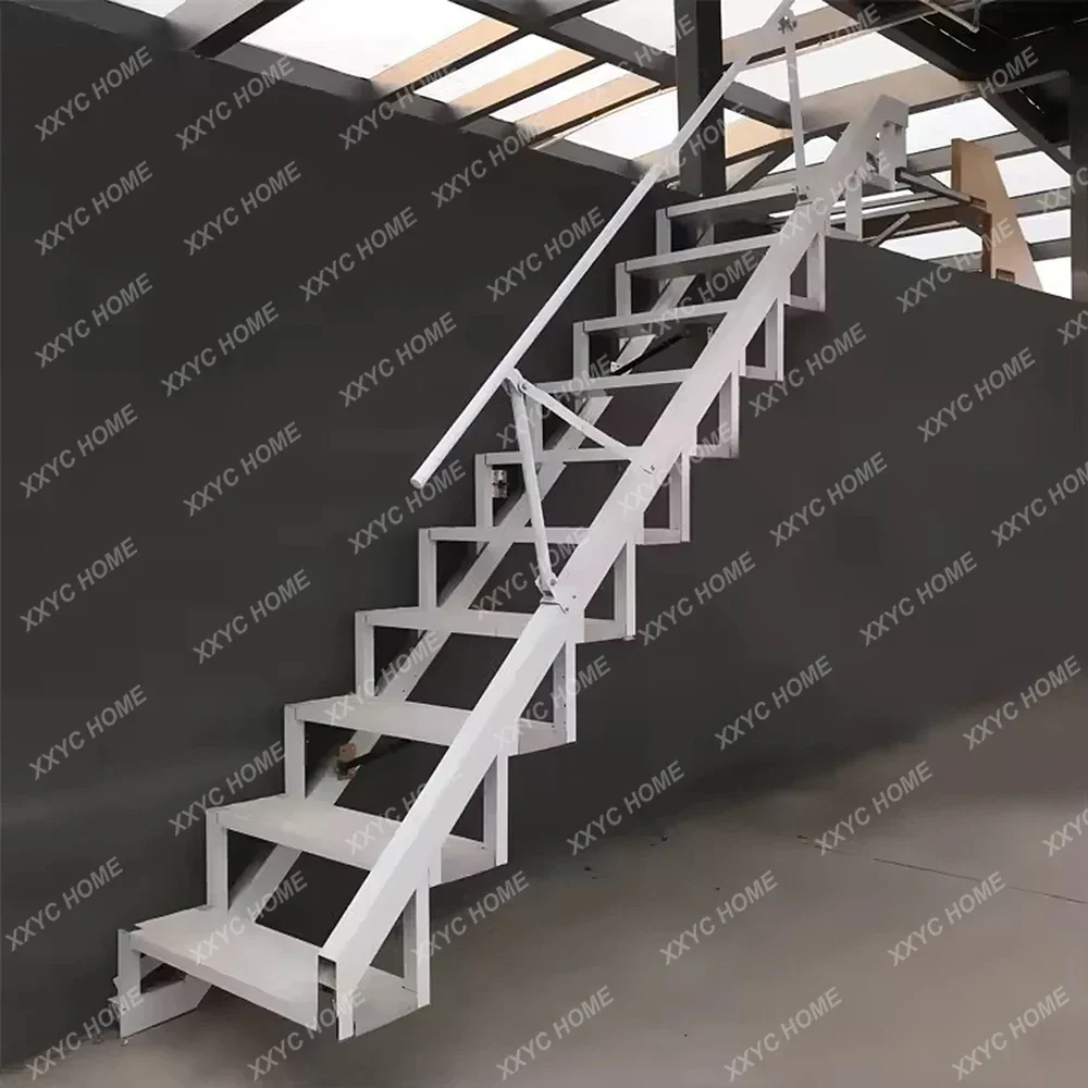 

Folding Ladder Stairs Custom Outdoor Fire Small Duplex Indoor And Outdoor Loft Second Floor Villa Loft Home Small Apartment